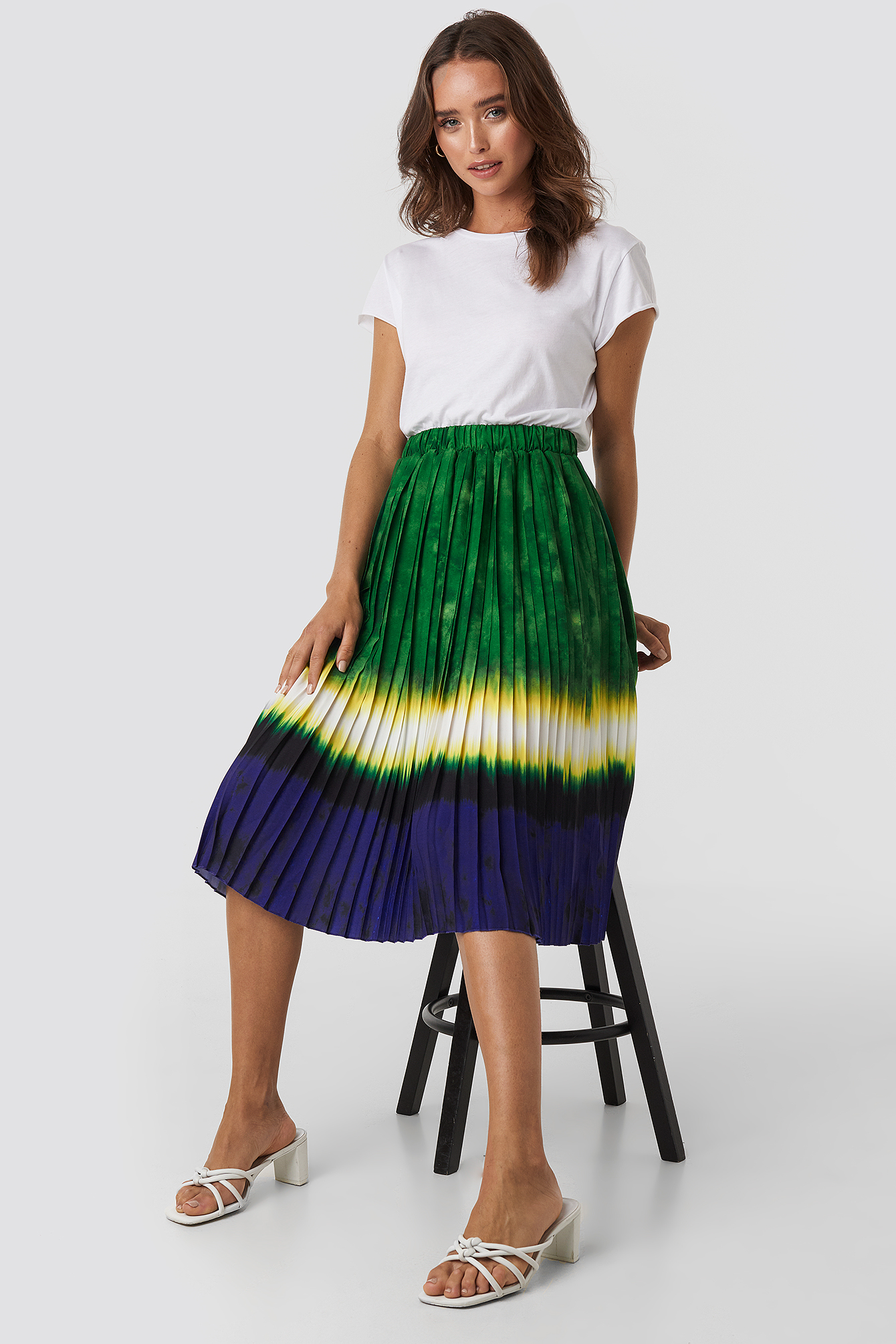 black fringe skirt stretch