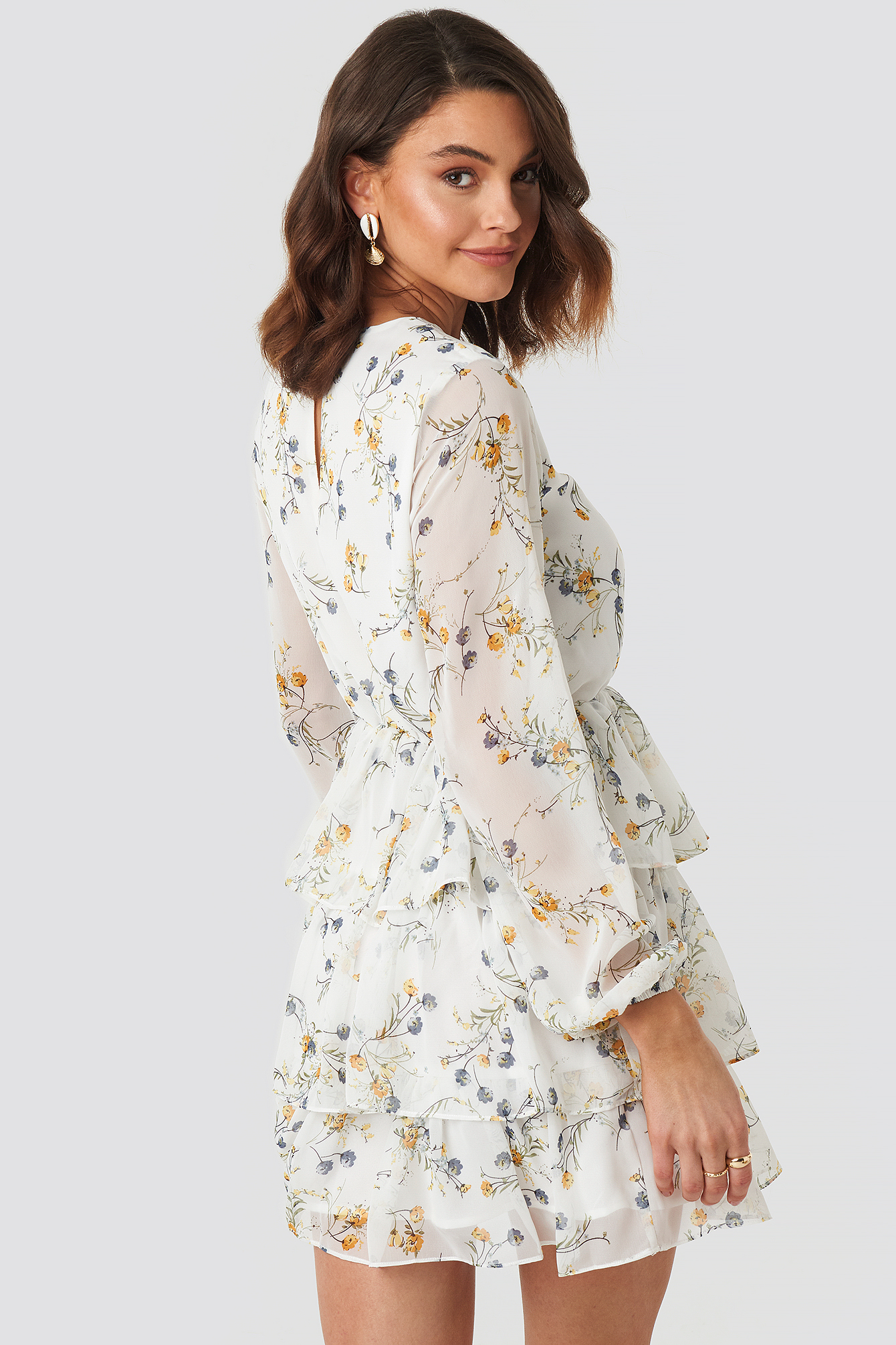Triple layer flounce mini dress Clearance