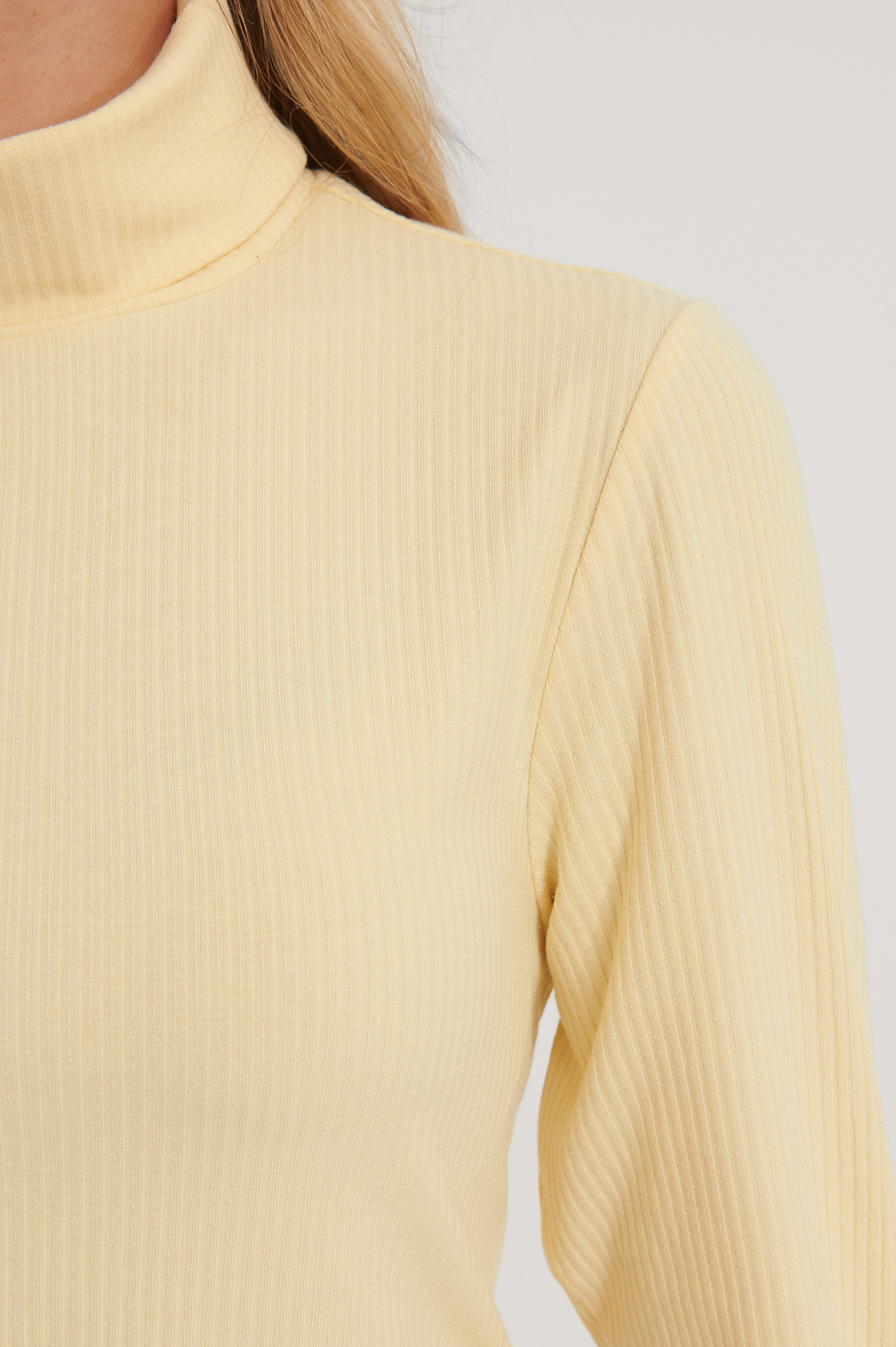 yellow roll neck top