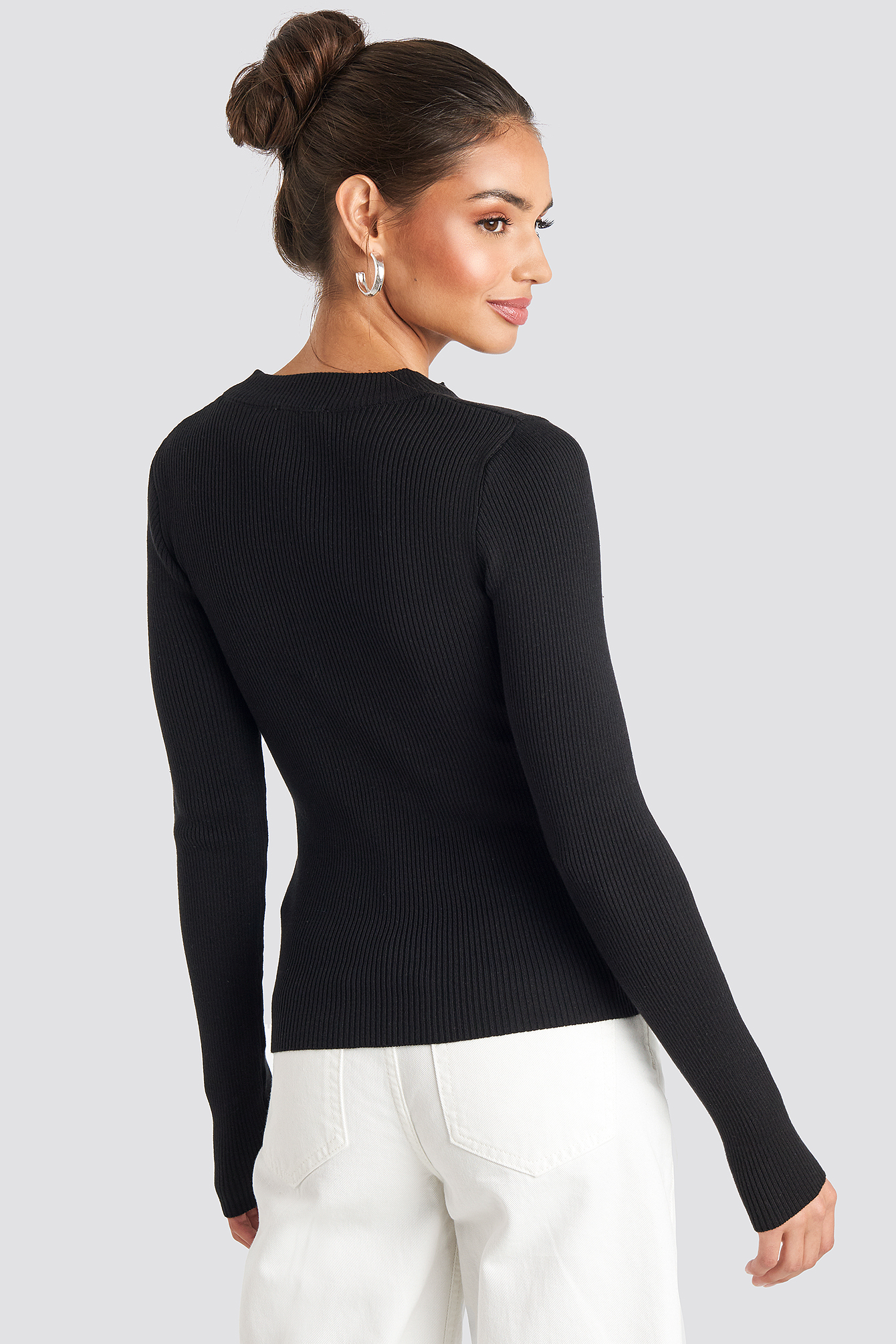 nakd zip knitted sweater