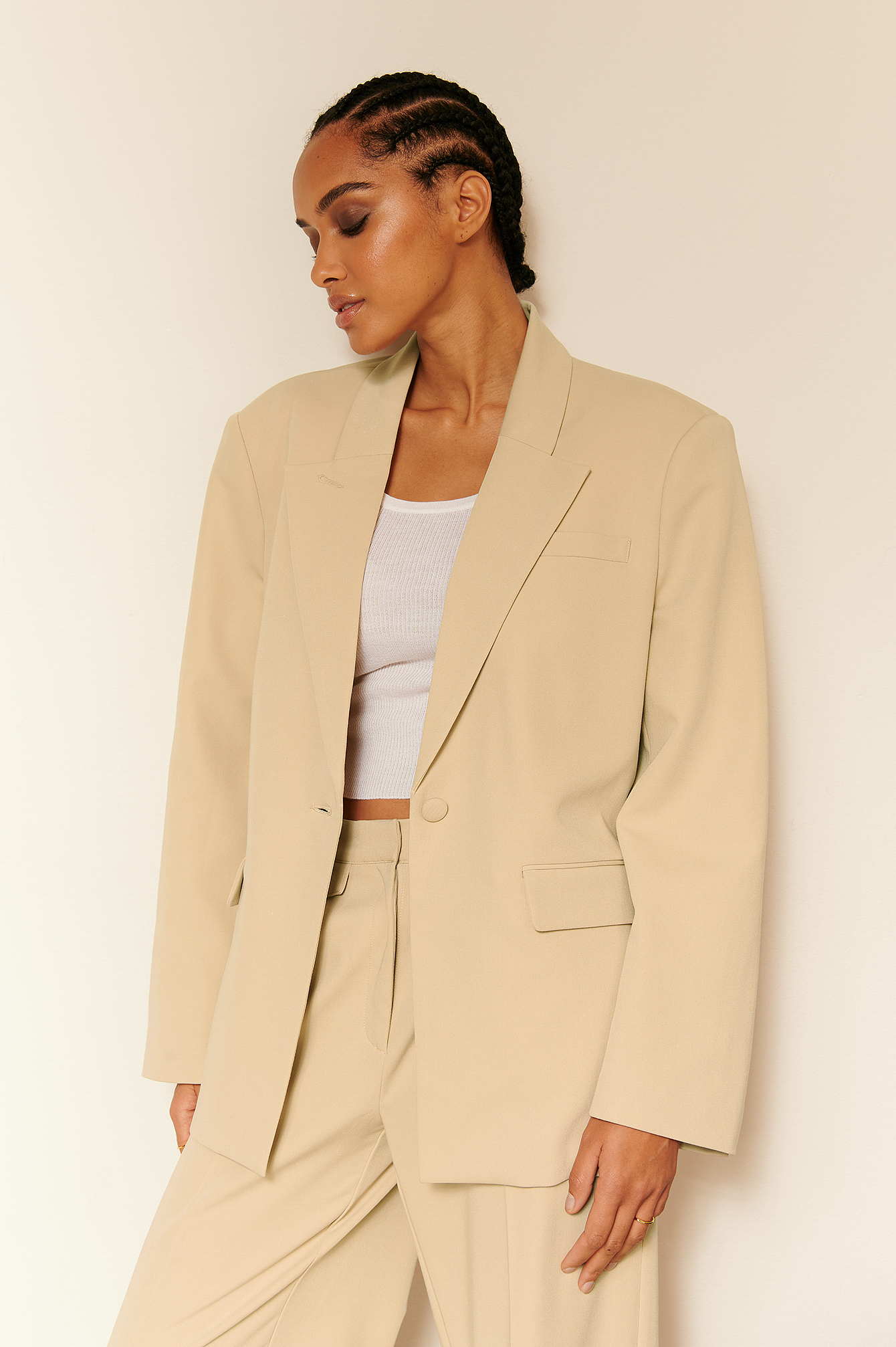 oversized blazer camel
