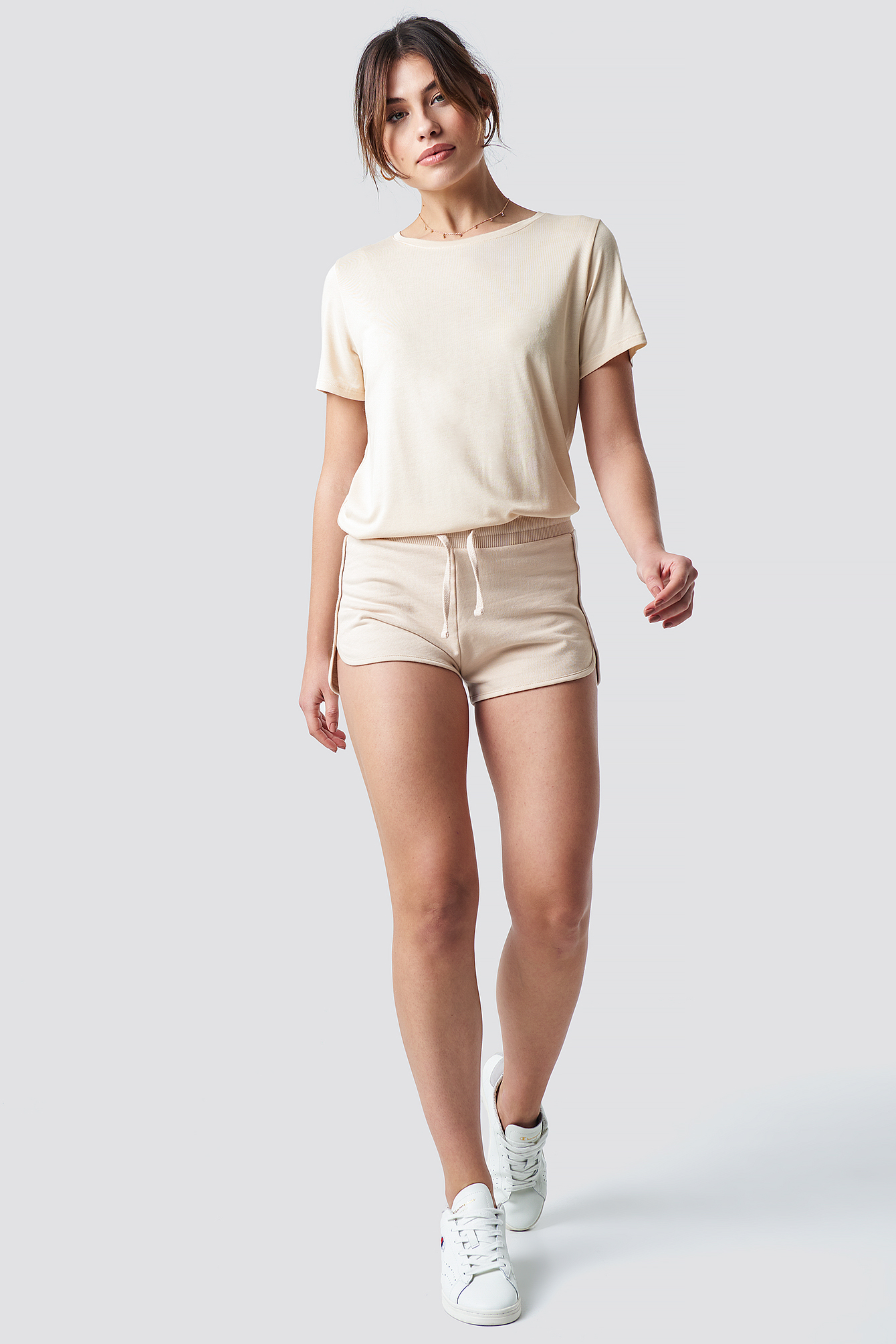 Soft Sweater Shorts Beige | na-kdlounge.com