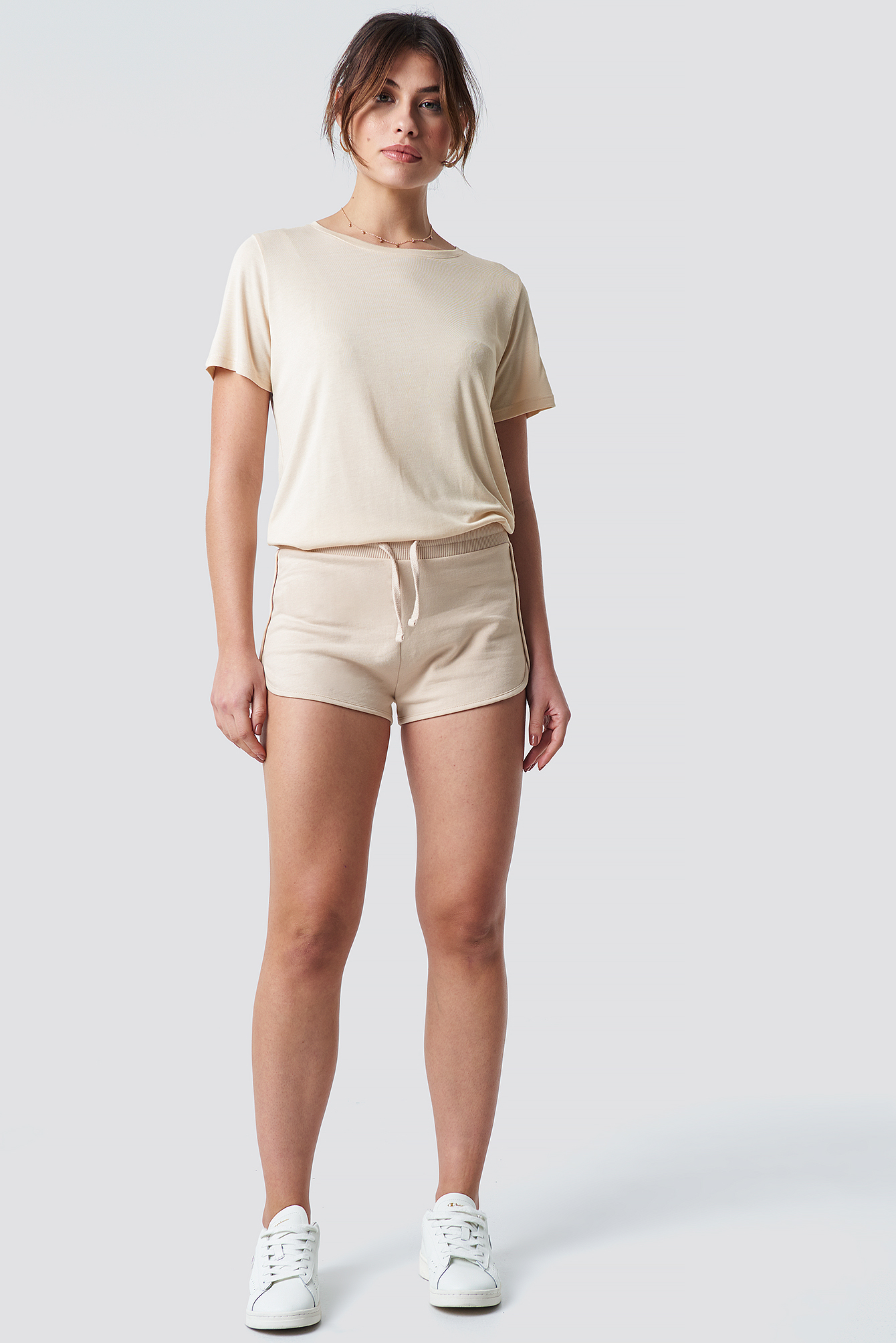 Soft Sweater Shorts Beige | na-kdlounge.com
