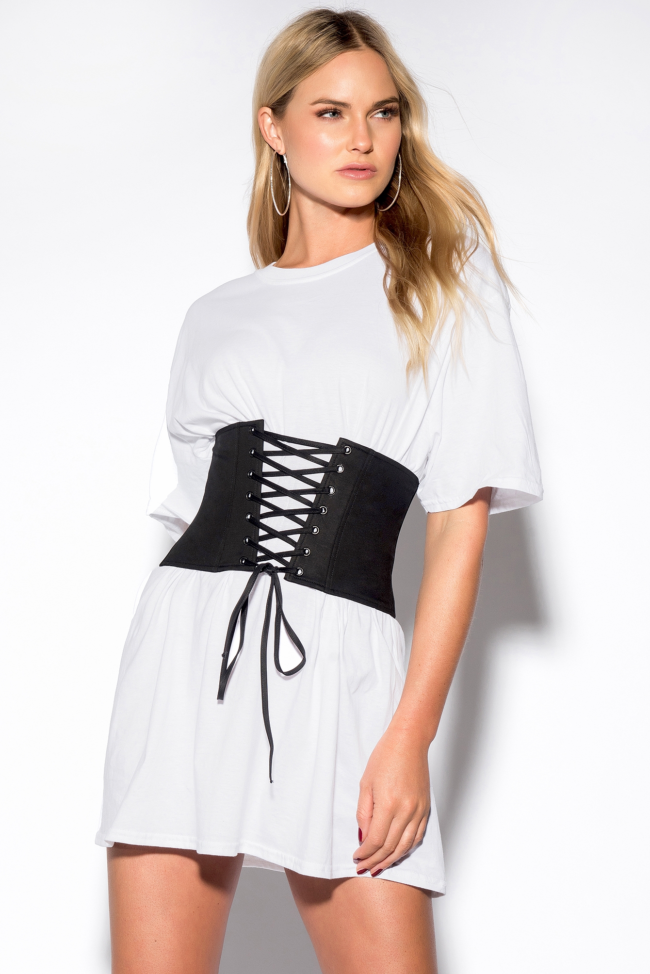 pic Black Corset Belt With Straps na kd lounge