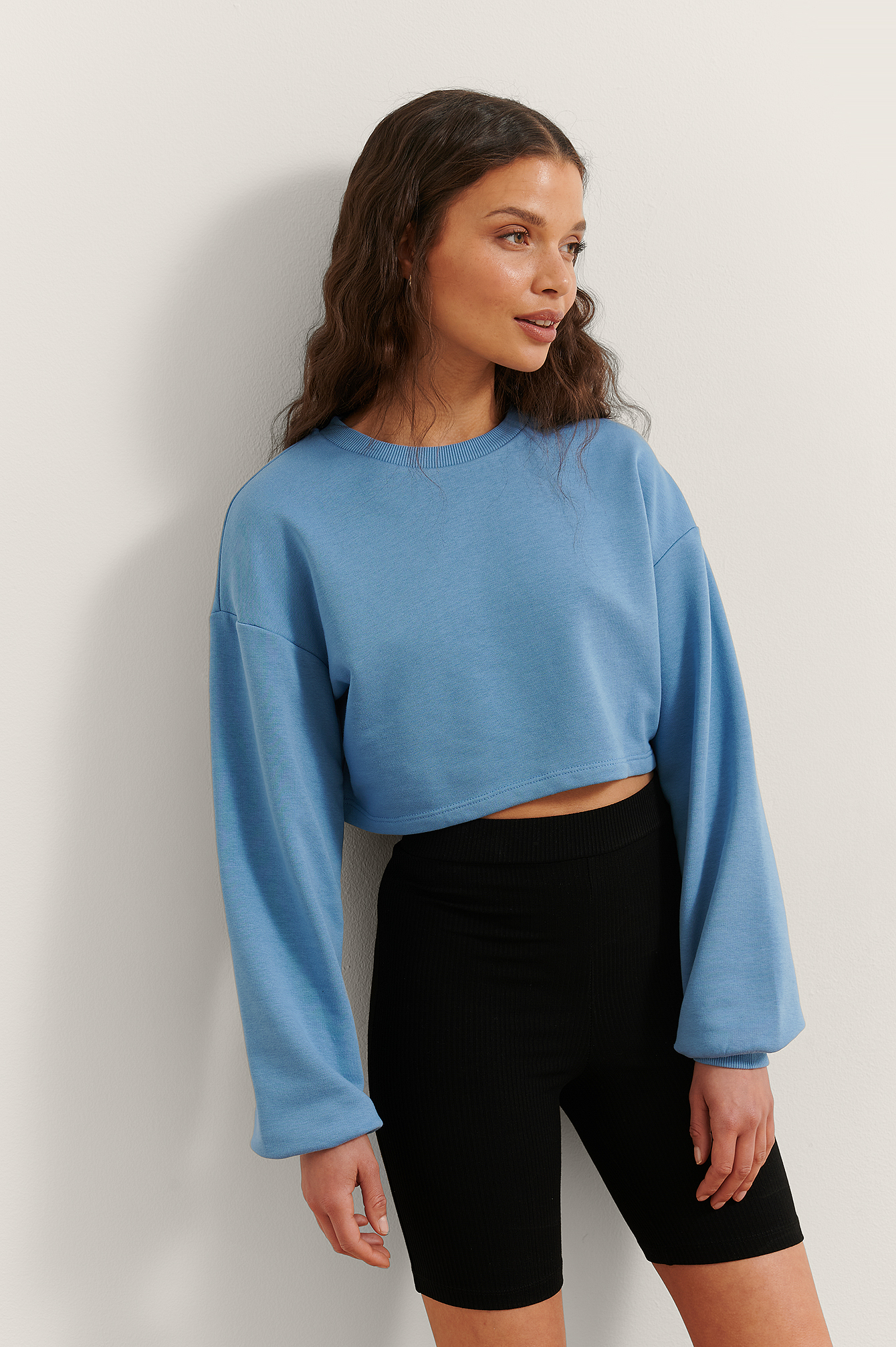 royal blue cropped sweater