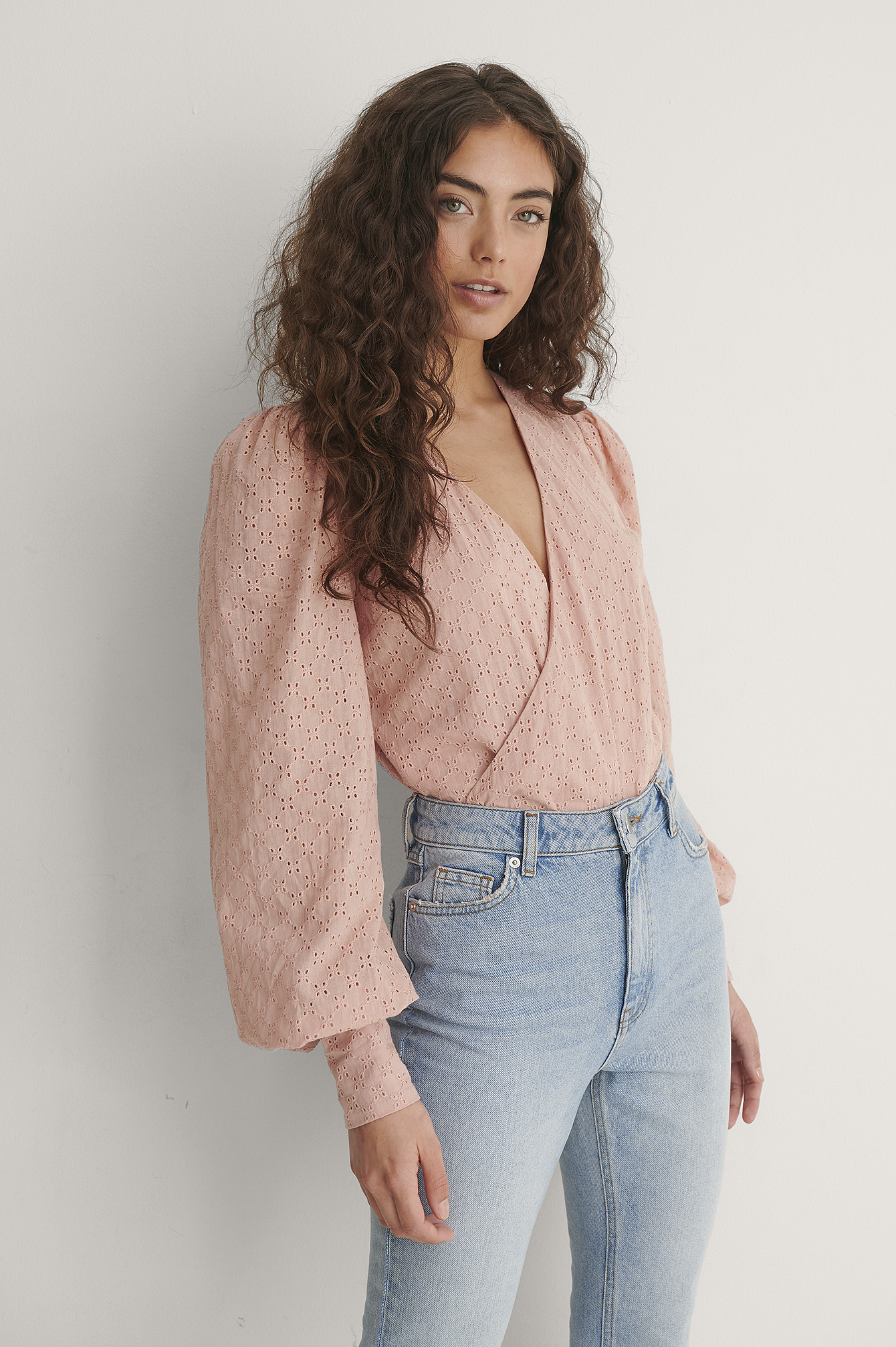 Dusty Pink Overlap Anglaise Body
