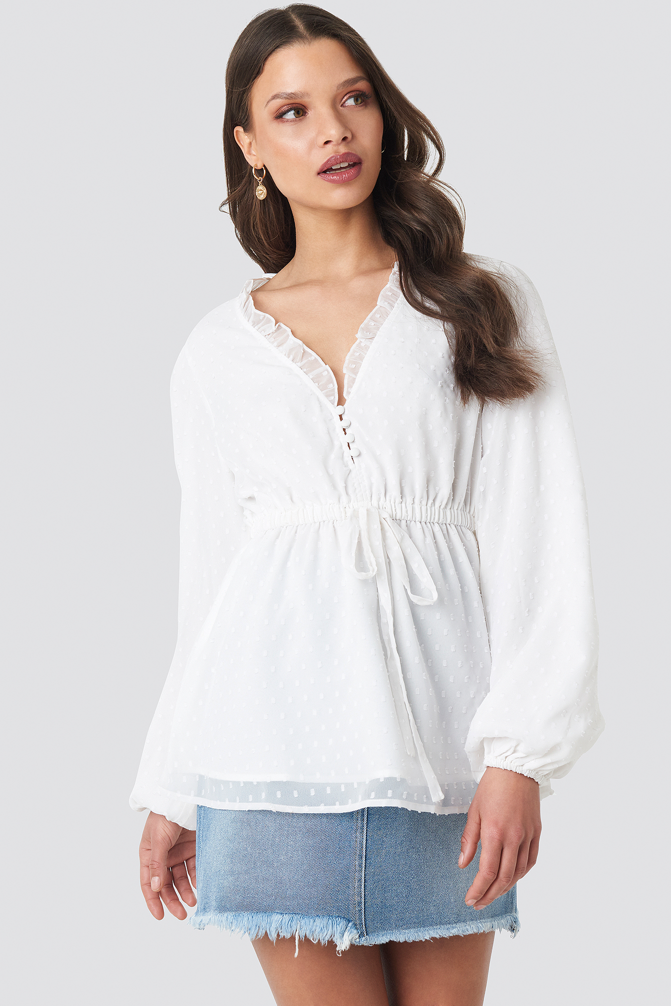 off white chiffon blouse