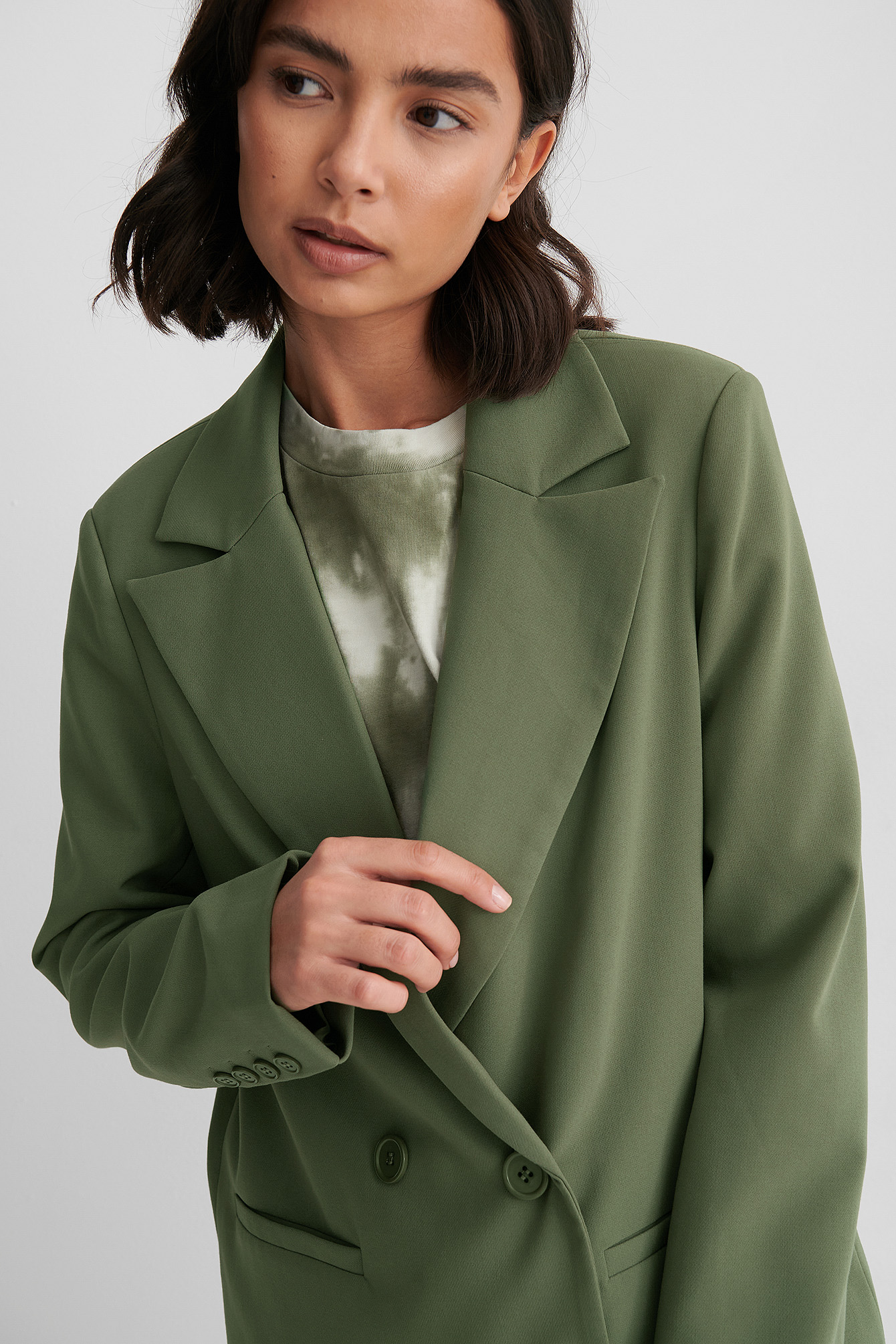 green oversized blazer