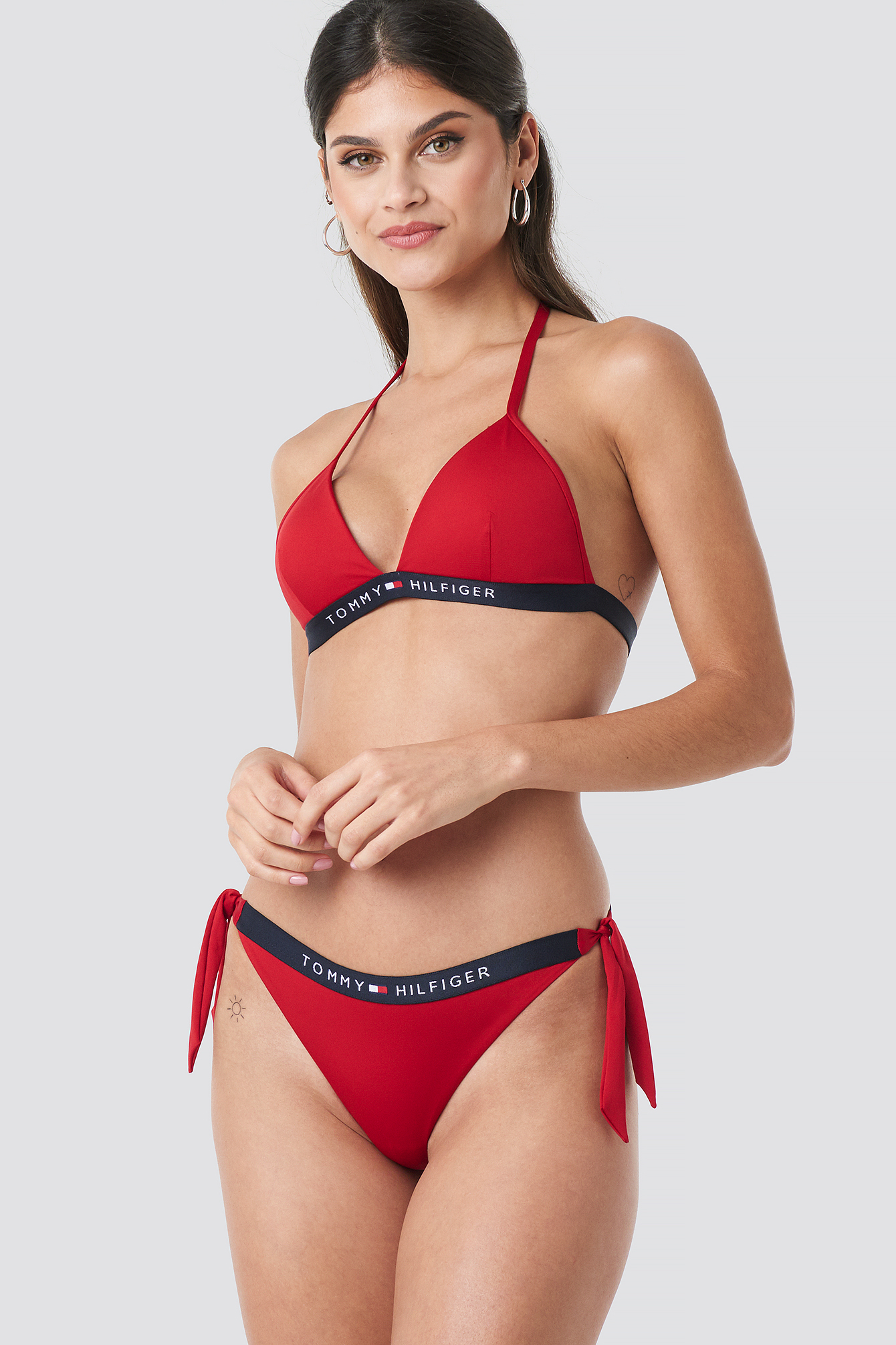 Tango Red Cheeky Side Tie Bikini