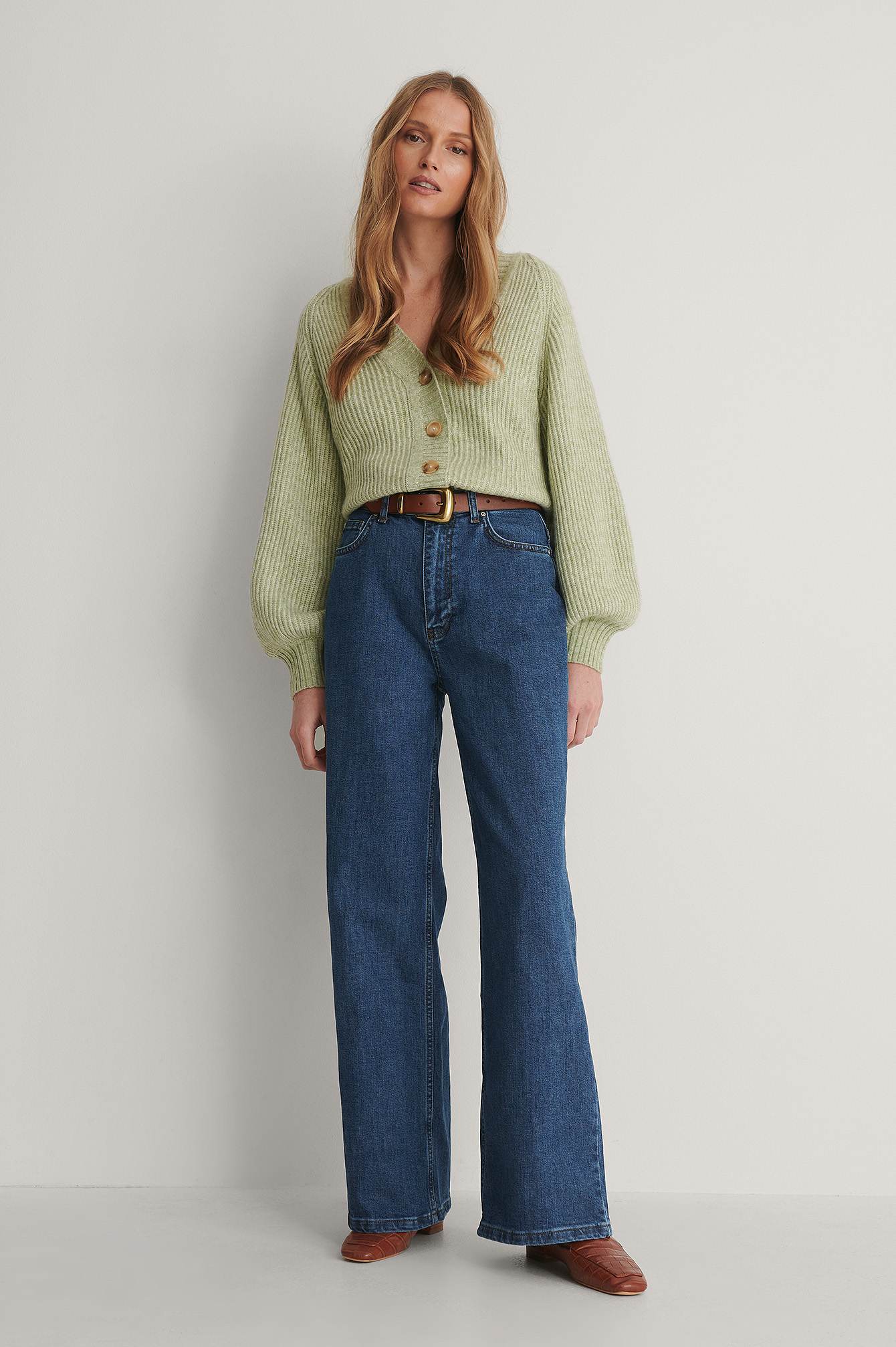 high waist wide jeans