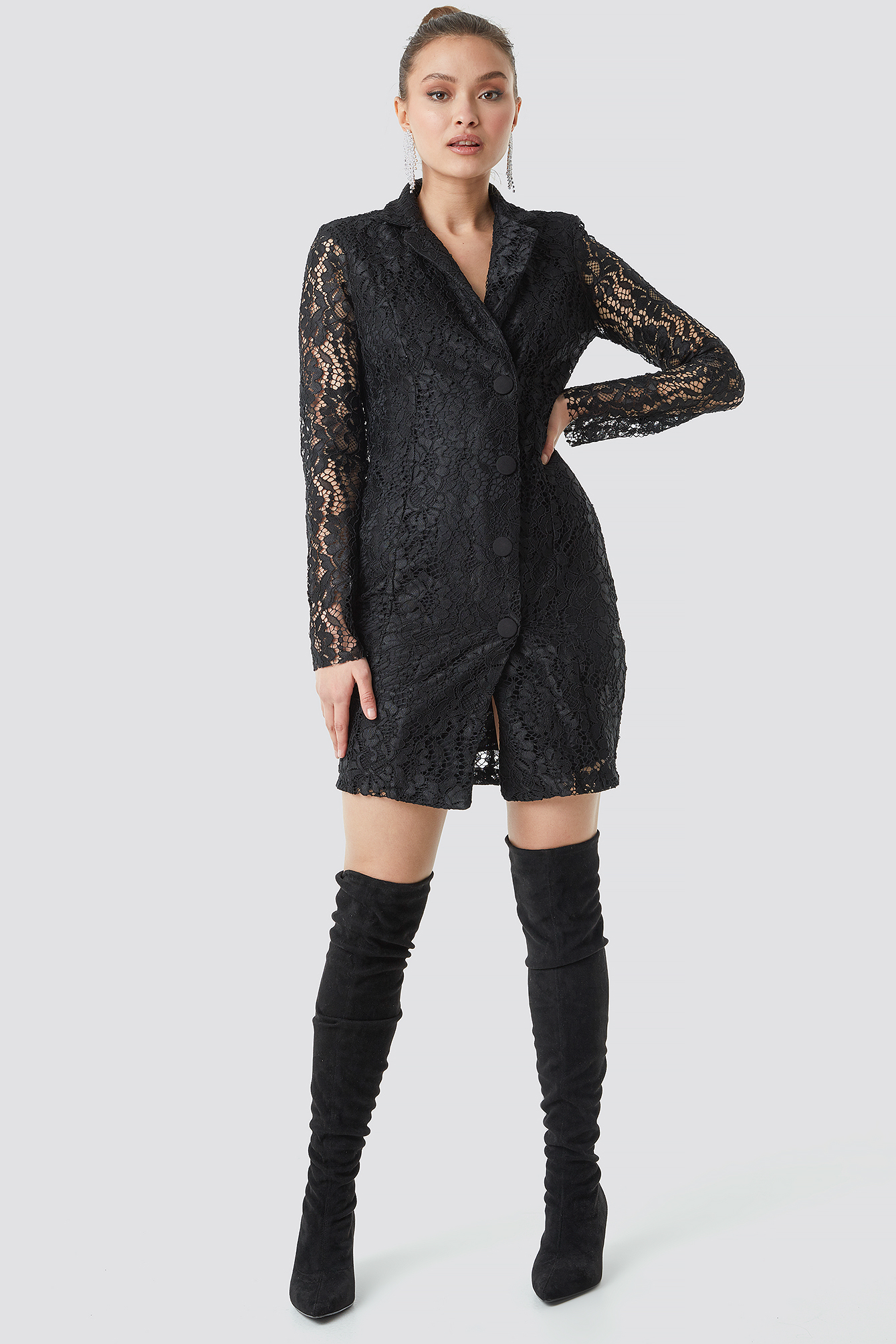 lace overcoat dress