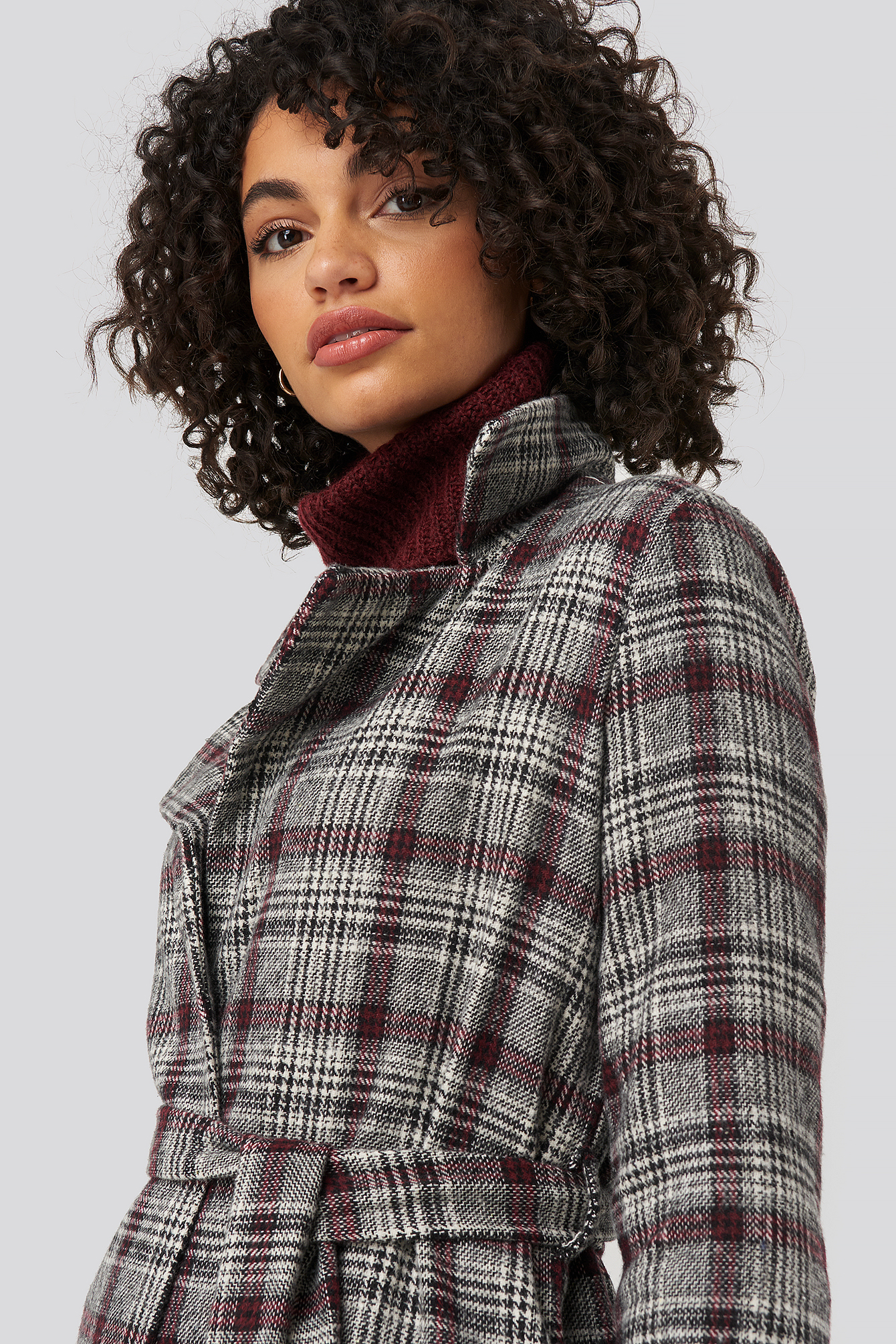 multi coloured check coat