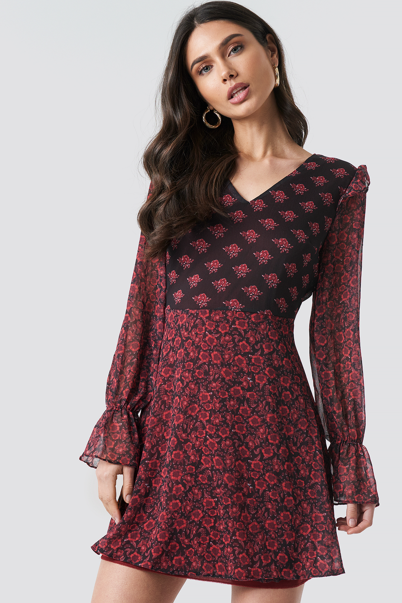 Patterned Mini Dress Multicolor