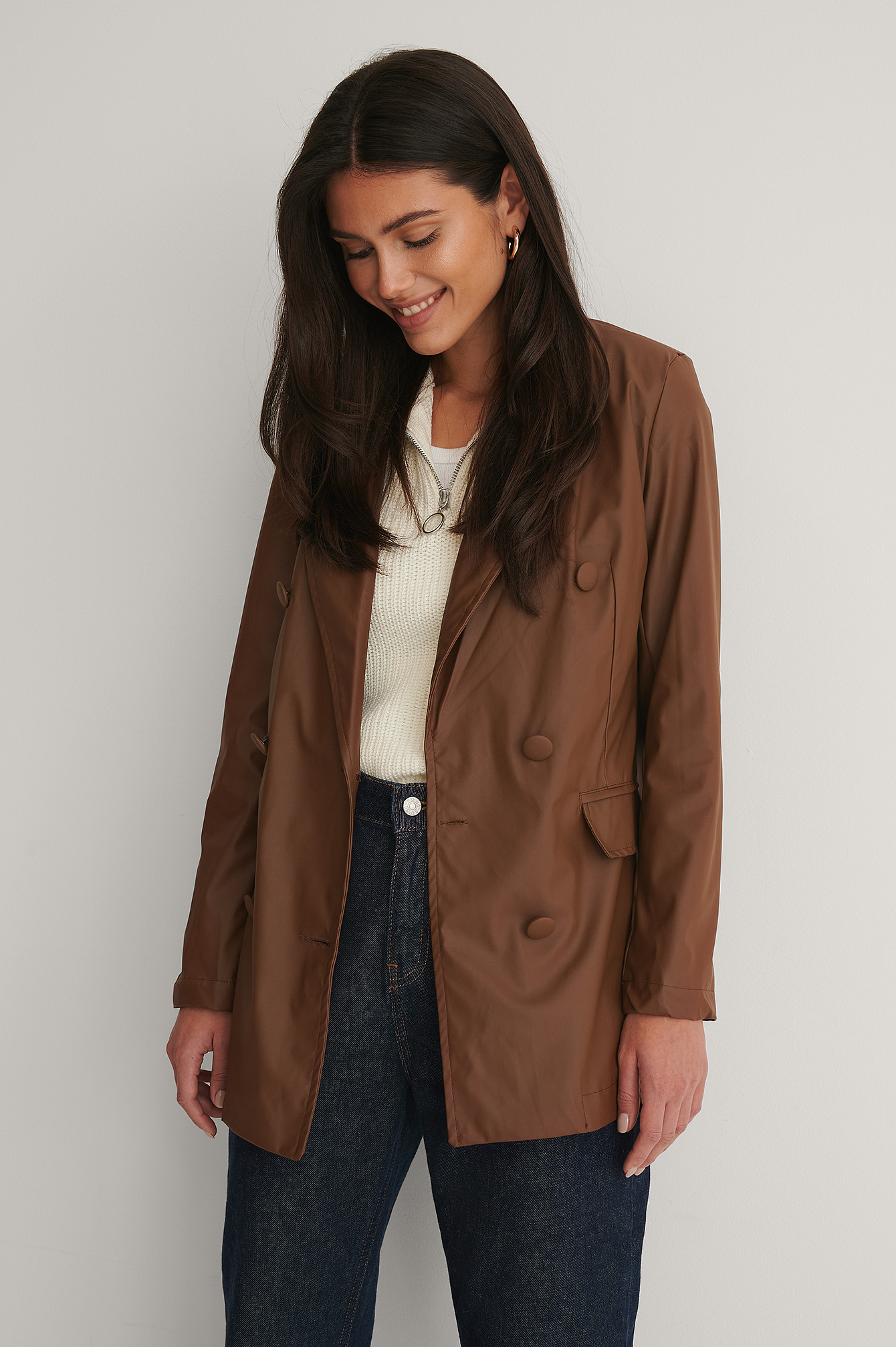pu blazer jacket