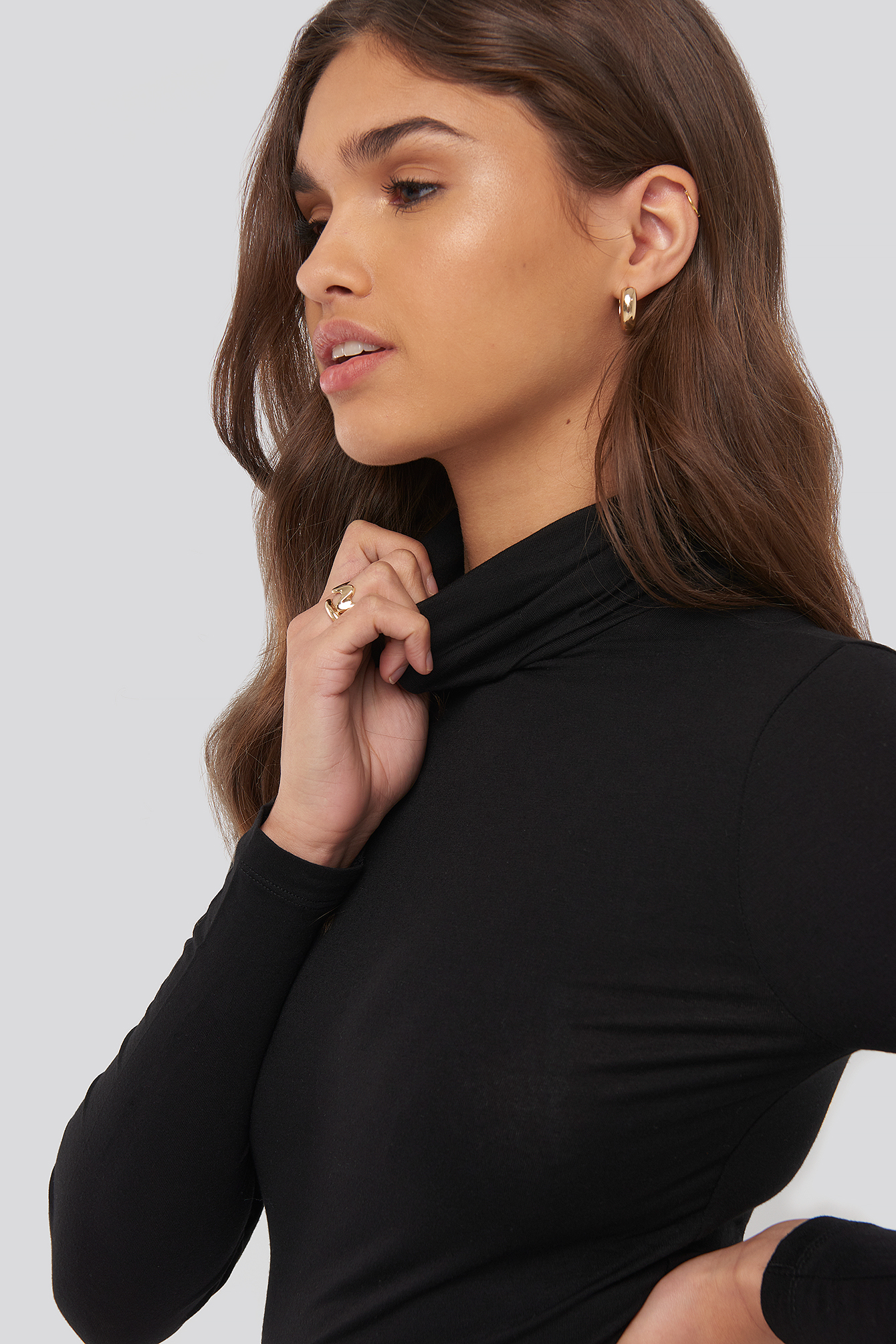 sheer black long sleeve turtleneck