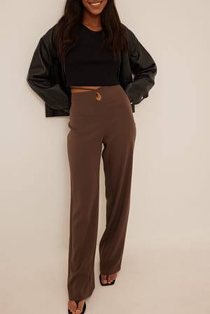 Brown Spodnie do żakietu