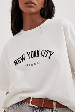 offwhite/black Koszulka z nadrukiem City