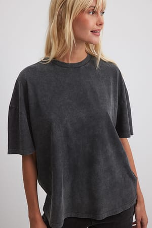 Grey Sprany luźny T-Shirt